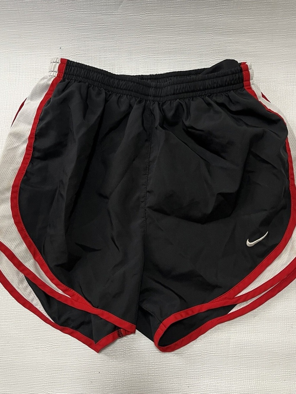 Nike Dri-Fit Black Shorts with Red Trim and White Panels Women’s Size XL